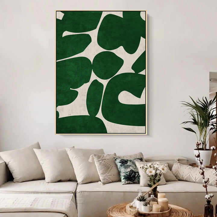 Abstract Modern Green Nordic Canvas Wall Art